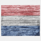 Niederlande Holzflagge Fleecedecke (Vorderseite (Horizontal))