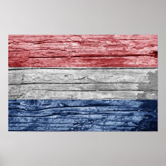 Niederlande Holzflagge Poster (Vorne)