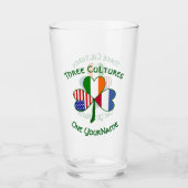 Niederlande Irish American Flags Kleeblatt Person Glas (Vorderseite)