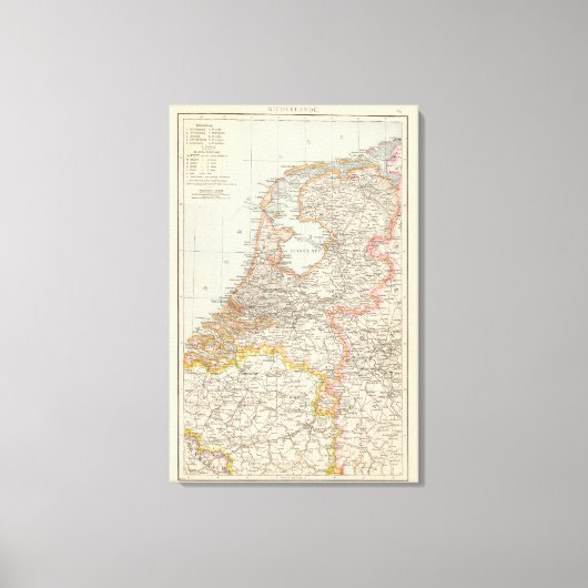 Niederlande Karte Leinwanddruck (Vorderseite)