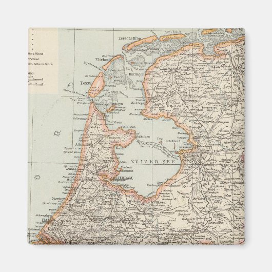 Niederlande Karte Magnet (Vorne)