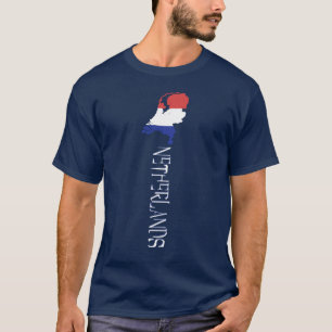 Niederlande Karte und Flagge T-Shirt