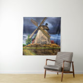 Niederlande Landscale mit Windmill Tapestes Wandteppich (Beispiel)