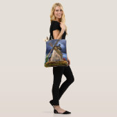 Niederlande Landscape Windmill Tote Bag Malerei Tasche (Am Model)