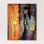 Niederlande Landschaft Puzzle Sunrise (Vertikal)