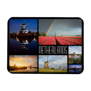 Niederlande Landschaften Collage Reise Foto Magnet