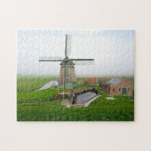 Niederlande Landschaftsgebäude Windmühle Ji Puzzle