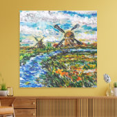 Niederlande Lanscape Canvas Print Leinwanddruck (Insitu (Wohnzimmer))