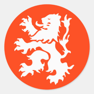 Niederlande Lion Runder Aufkleber
