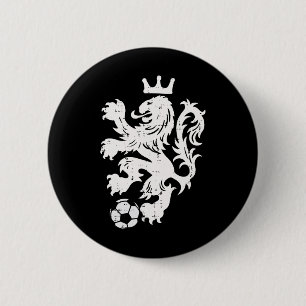 Niederlande Löwe Niederländisch Orange Fußballfan Button