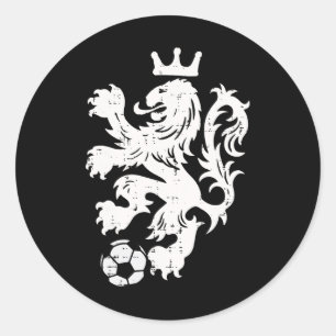 Niederlande Löwe Niederländisch Orange Fußballfan Runder Aufkleber