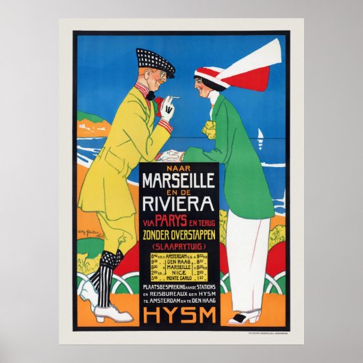 Niederlande Marseille Vintage Poster 1913 (Vorne)