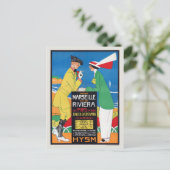 Niederlande Marseille Vintage Poster 1913 Postkarte (Stehend Vorderseite)