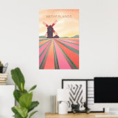 Niederlande Minimal Reiseplakat Poster (Heimbüro)