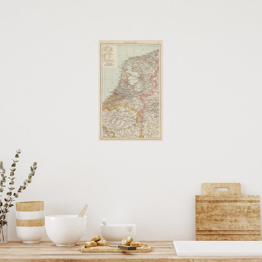 Niederlande - Netherlands Map Poster (Küche)