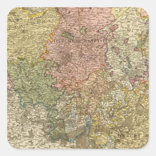Niederlande oder Niedrige Länder Quadratischer Aufkleber (Vorderseite)