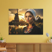 NIEDERLANDE - ÖLGEMÄLDE - KI LEINWANDDRUCK (Insitu (Wohnzimmer))