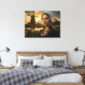 NIEDERLANDE - ÖLGEMÄLDE - KI LEINWANDDRUCK (Insitu (Schlafzimmer))