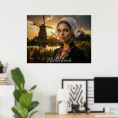 NIEDERLANDE - ÖLGEMÄLDE - KI POSTER (Heimbüro)