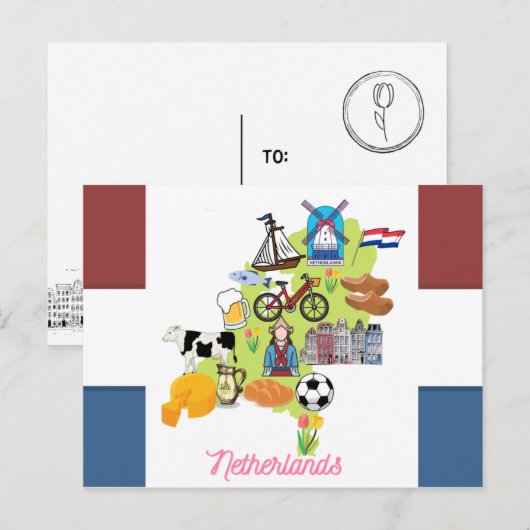 Niederlande Postkarte (Vorne/Hinten)