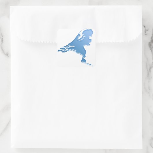 Niederlande Quadratischer Aufkleber (Tasche)