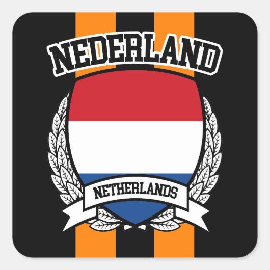 Niederlande Quadratischer Aufkleber (Vorderseite)
