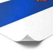 Niederlande - Rampenlion niederländische Flagge Poster (Ecke)