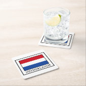 Niederlande Rechteckiger Pappuntersetzer (Vor Ort)