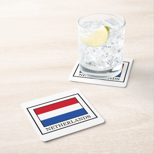 Niederlande Rechteckiger Pappuntersetzer (Vor Ort)