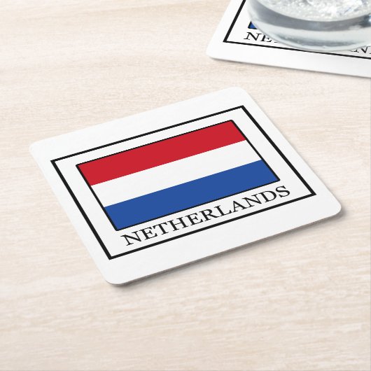 Niederlande Rechteckiger Pappuntersetzer (angewinkelt)