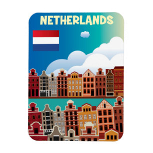 Niederlande Reiseplakat Magnet