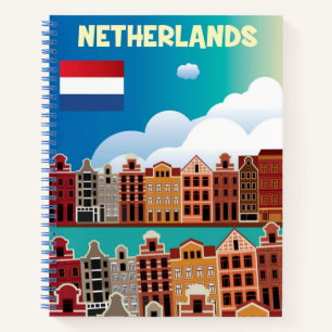 Niederlande Reiseplakat Notizblock