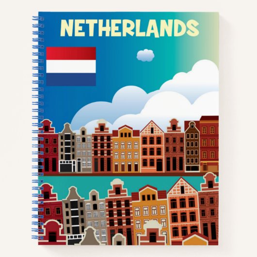 Niederlande Reiseplakat Notizblock (Vorderseite)