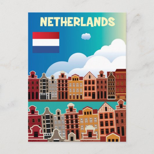 Niederlande Reiseplakat Postkarte (Vorderseite)