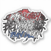 Niederlande Roots Heritage Pride Aufkleber (Vorderseite)