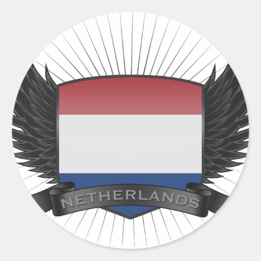NIEDERLANDE RUNDER AUFKLEBER (Vorderseite)
