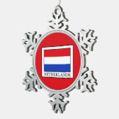 Niederlande Schneeflocken Zinn-Ornament (Rechts)
