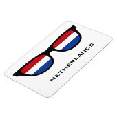 Niederlande Shades benutzerdefinierte Text- und Fa Magnet (Linke Seite)