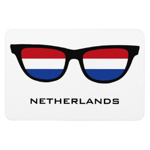 Niederlande Shades benutzerdefinierte Text- und Fa Magnet