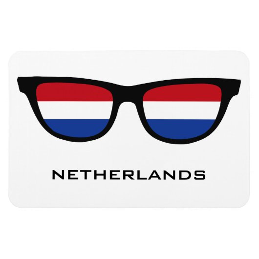 Niederlande Shades benutzerdefinierte Text- und Fa Magnet (Horizontal)