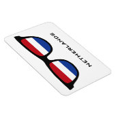 Niederlande Shades benutzerdefinierte Text- und Fa Magnet (Rechte Seite)