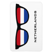 Niederlande Shades benutzerdefinierte Text- und Fa Magnet (Vertikal)