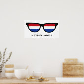 Niederlande Shades benutzerdefinierte Text- und Fa Poster (Küche)