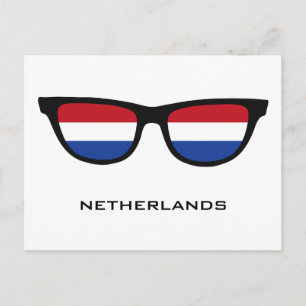 Niederlande Shades Custom Text & Color Postcard Postkarte