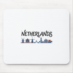 Niederlande Skyline Reise Urlaub Outfits Mousepad