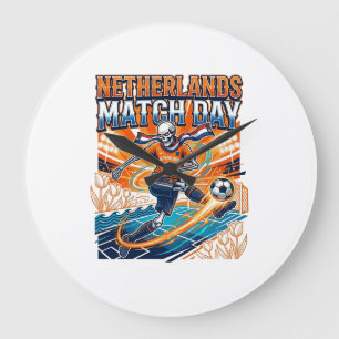 Niederlande Spieltags-Skelett-Torschütze Nationen  Große Wanduhr