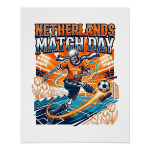 Niederlande Spieltags-Skelett-Torschütze Nationen  Poster