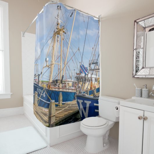 NIEDERLANDE - STAVOREN - MEDIA APRIL 2017: Docked Duschvorhang (Beispiel)