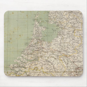 Niederlande und Belgien - Atlas-Karte Mousepad