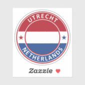 Niederlande, Utrecht Aufkleber (Blatt)
